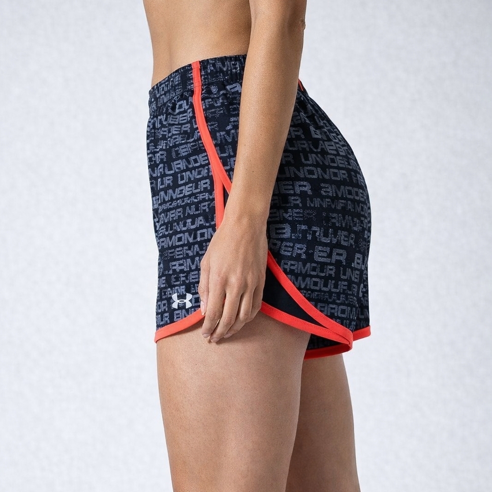 Under Armour Women's Black and Red Shorts